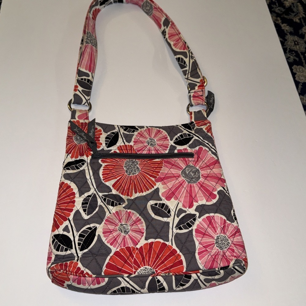Vera Bradley Cheery Blossoms‎ Quilted Hipster Splash Floral Crossbody Bag - Picture 4 of 5